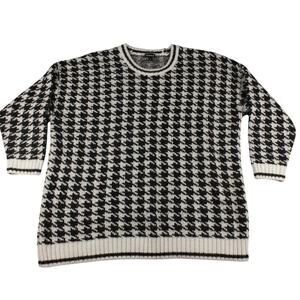 Houndstooth Sweater Torrid Pullover Crewneck Womens Sz 3 Emo Skater